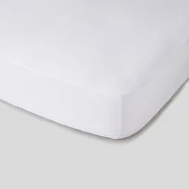 MONOPRIX Monoprix Maison Drap Housse 140X190cm, Blanc, Jersey en Coton Bio l'unité