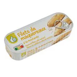AUCHAN, POUCE Filets de maquereaux à la moutarde 169g
