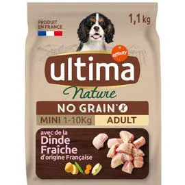ULTIMA NATURE Croquettes Chien Mini Sans Céréales Dinde 1,1kg