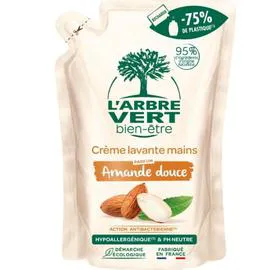 L'ARBRE VERT Crème lavante Recharge Amande douche 300ml