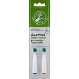 MONOPRIX Tête de brosse à dents électrique perfect angle x2