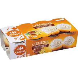 CARREFOUR CLASSIC' Dessert Liégeois vanille caramel 8x100g