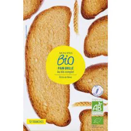 MONOPRIX BIO Pain grillé au blé complet bio 250g