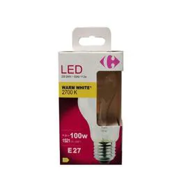 CARREFOUR Ampoule LED E27 Standard Blanc-chaud 100W X1 l'unité