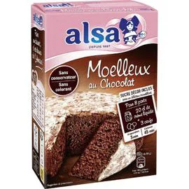 ALSA Préparation gâteau Moelleux au chocolat 435g