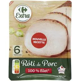 CARREFOUR EXTRA Rôti de porc 100% filet 180g