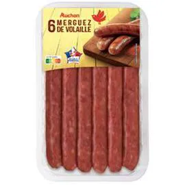 AUCHAN Merguez de volaille 300g