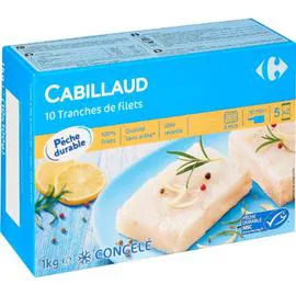 CARREFOUR Cabillaud 100% filet 1kg