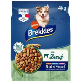 BREKKIES Croquettes de boeuf pour chien adulte 4kg