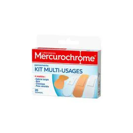 MERCUROCHROME Mercurochrome Pansements Kit Multi-Usages 20 Pansements l'unité