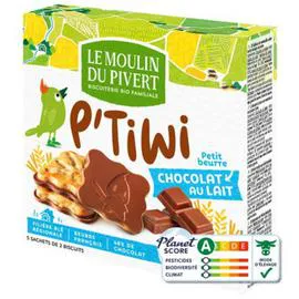 MOULIN DU PIVERT P'Tiwi Choc Chocolat Au Lait Bio 125g