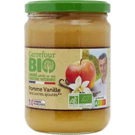 CARREFOUR BIO Compote pomme vanille 580g