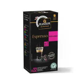 PLANTEUR DES TROPIQUES Capsules de café compatibles Nespresso moulu Espresso Alto Lungo n°3 114g
