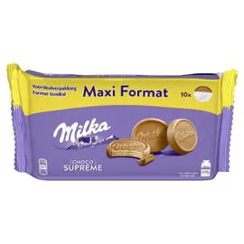 MILKA Biscuits gaufrettes enrobés au chocolat au lait Choco Suprême 300g
