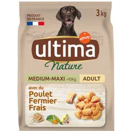 ULTIMA NATURE Croquettes pour chien medium maxi au poulet 3kg