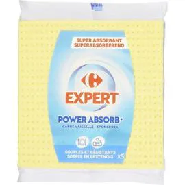 CARREFOUR EXPERT Carrés vaisselle super absorbant x5