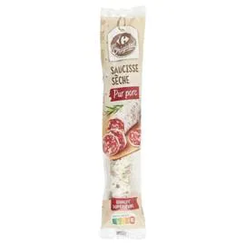 CARREFOUR ORIGINAL Saucisse sèche pur porc 250g