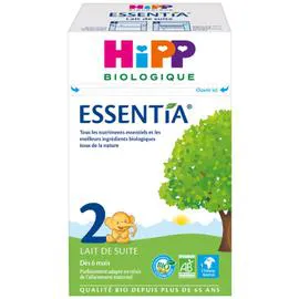 HIPP BIOLOGIQUE Lait bébé en poudre 2ème âge dès 6 mois Bio ESSENTIA® 600g