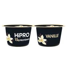 DANONE, HIPRO Yaourt vanille protéiné 0% MG 2x160g