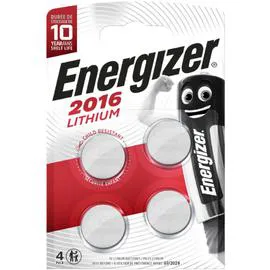 ENERGIZER Pile Bouton Lithium CR2016 3V x4
