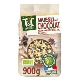 TERRES & CÉRÉALES BIO Céréales muesli chocolat Bio 900g