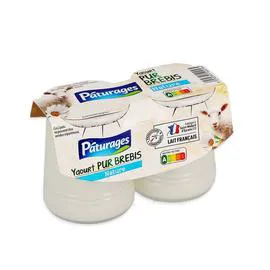 PÂTURAGES Yaourt pur brebis nature 250g