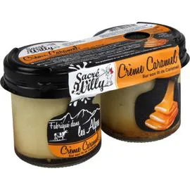 SACRÉ WILLY Crème dessert au caramel 2x125g