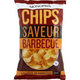 MONOPRIX Chips saveur barbecue 135g