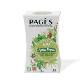 PAGÈS Infusion après repas menthe bio 20x1,5g
