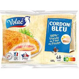 VOLAÉ Cordon bleu 100% viande de filet de poulet 400g