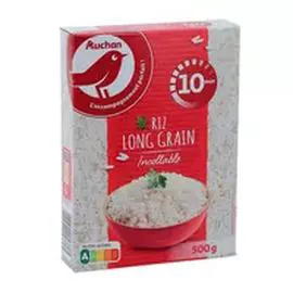 AUCHAN Riz long grain incollable cuisson rapide 500g
