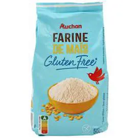 AUCHAN MIEUX VIVRE Farine de maïs sans gluten 500g