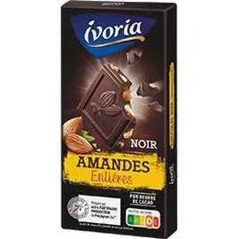 IVORIA Chocolat noir amandes entières 200g