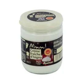 AUCHAN MMM! Crème fraîche d'Isigny épaisse entière AOP 40% MG 40cl
