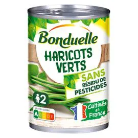 BONDUELLE Haricots verts extra-fins sans résidu de pesticides 220g