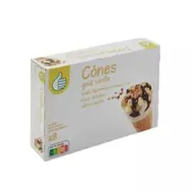 AUCHAN, POUCE Cône glacé à la vanille 554g