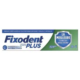 FIXODENT Crème Adhésive Fixation Plus Antibactérien Menthe Fraîche 40g