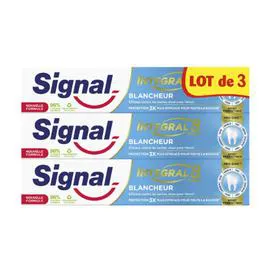SIGNAL Dentifrice Integral 8 Blancheur Effet Prébiotique 3x75ml