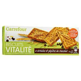 CARREFOUR Biscuits 4 céréales et pépites de choco 200g
