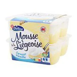 MARQUE REPÈRE, DÉLISSE Mousse à la liégeoise Vanille 8x80g
