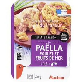 AUCHAN Paëlla au poulet et fruits de mer 400g