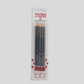 MONOPRIX MAISON 2 crayons 2B, 1 crayon HB et 1 crayon 2H l'unité