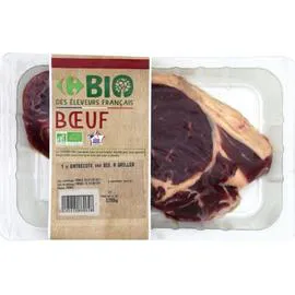 CARREFOUR BIO Viande bovine: entrecôte*** à griller 250g