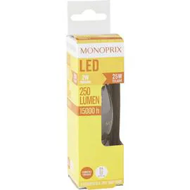 MONOPRIX Led Classique 25W E14 Lumière Chaude l'unité