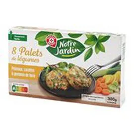 MARQUE REPÈRE, NOTRE JARDIN Palets légumes Poireaux Carottes - x8 300g