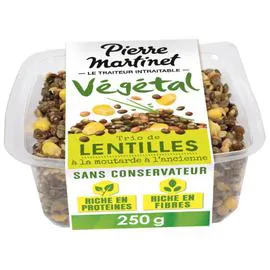 PIERRE MARTINET Salade Végétale trio de lentilles moutarde à l'ancienne 250g