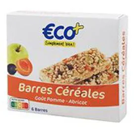 ECO+ Barres céréales Pomme/abricot 125g