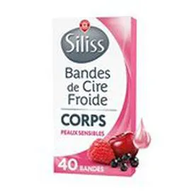 MARQUE REPÈRE, SILISS Bandes de cire froide Corps - Peaux sensibles - x40 x40