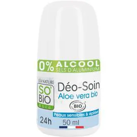 LÉA NATURE, SO'BIO ÉTIC Déodorant Bille Soin 24h Tolérance + au Jus d'Aloe Vera Bio 50ml
