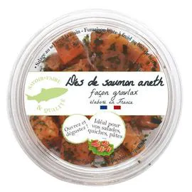 FJORD KING Dès de saumon aneth façon gravlax 100g